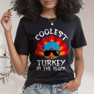 Coolest Turkey In The Flock Toddler Boys Thanksgiving Kids T Shirt 2