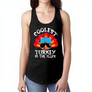 Coolest Turkey In The Flock Toddler Boys Thanksgiving Kids Tank Top 1