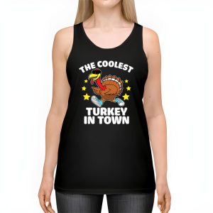 Coolest Turkey In The Flock Toddler Boys Thanksgiving Kids Tank Top 2 3