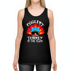 Coolest Turkey In The Flock Toddler Boys Thanksgiving Kids Tank Top 2