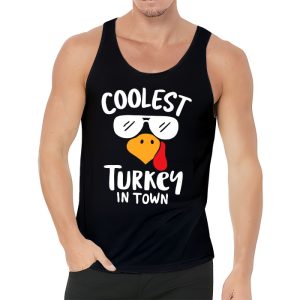 Coolest Turkey In The Flock Toddler Boys Thanksgiving Kids Tank Top 3 1