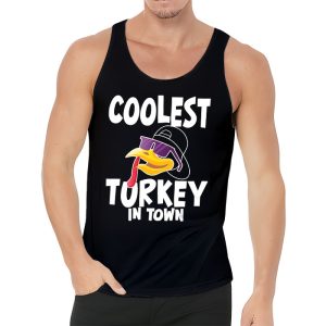 Coolest Turkey In The Flock Toddler Boys Thanksgiving Kids Tank Top 3 2