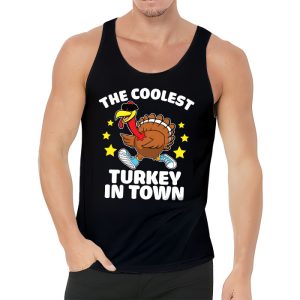 Coolest Turkey In The Flock Toddler Boys Thanksgiving Kids Tank Top 3 3