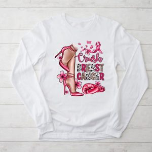 Crush Breast Cancer Bling Pink Ribbon awareness October Longsleeve Tee 2 1