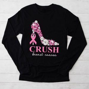 Pink Ribbon Breast Cancer Bling Pink Ribbon Awareness October Special Longsleeve Tee