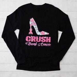 Pink Ribbon Breast Cancer Bling Pink Ribbon Awareness October Special Longsleeve Tee