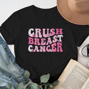 Crush Breast Cancer Pink Bling High Heels Ribbon T Shirt 1