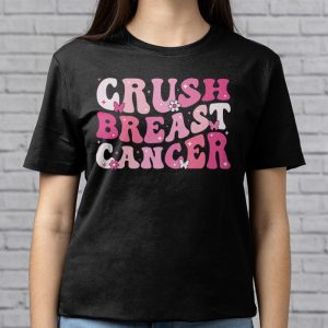 Crush Breast Cancer Pink Bling High Heels Ribbon T Shirt 3