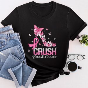 Crush Pink Breast Cancer Shirts Bling Flower Special Gift T-Shirt