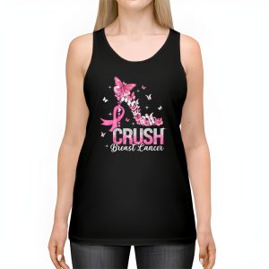 Crush Breast Cancer Pink Bling High Heels Ribbon Tank Top 2 1