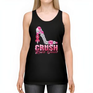 Crush Breast Cancer Pink Bling High Heels Ribbon Tank Top 2 2