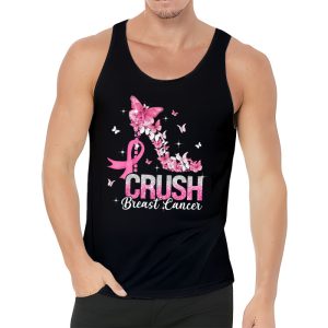Crush Breast Cancer Pink Bling High Heels Ribbon Tank Top 3 1