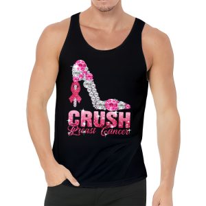 Crush Breast Cancer Pink Bling High Heels Ribbon Tank Top 3 2