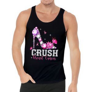 Crush Breast Cancer Pink Bling High Heels Ribbon Tank Top 3 3