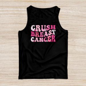 Crush Pink Breast Cancer Shirts Bling Flower Special Gift Tank Top