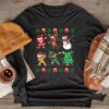 Dabbing Santa Friends Xmas Gifts Kids Girls Boys Christmas Longsleeve Tee
