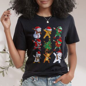 Dabbing Santa Friends Xmas Gifts Kids Girls Boys Christmas T Shirt 1