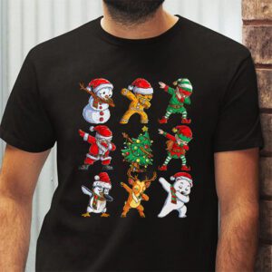 Dabbing Santa Friends Xmas Gifts Kids Girls Boys Christmas T Shirt 2