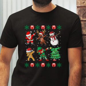 Dabbing Santa Friends Xmas Gifts Kids Girls Boys Christmas T Shirt 2 4