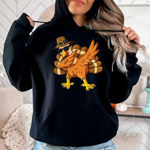 Dabbing Turkey Thanksgiving Day Pilgrim Boys Girls Funny Dab Hoodie 2 1