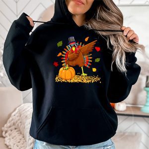 Dabbing Turkey Thanksgiving Day Pilgrim Boys Girls Funny Dab Hoodie 2 2