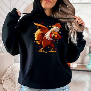 Dabbing Turkey Thanksgiving Day Pilgrim Boys Girls Funny Dab Hoodie 2