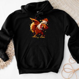 Dabbing Turkey Thanksgiving Day Pilgrim Boys Girls Funny Dab Hoodie