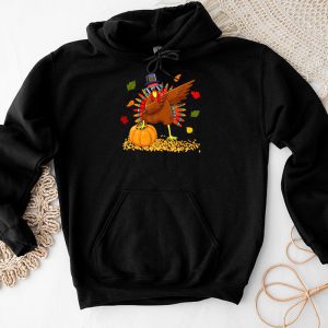 Dabbing Turkey Thanksgiving Day Pilgrim Boys Girls Funny Dab Hoodie