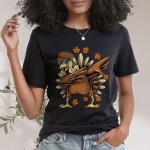 Dabbing Turkey Thanksgiving Day Pilgrim Boys Girls Funny Dab T Shirt 2 3