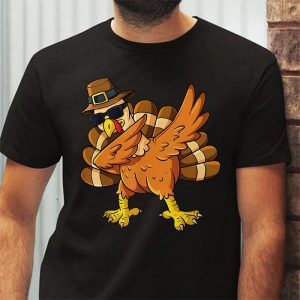 Dabbing Turkey Thanksgiving Day Pilgrim Boys Girls Funny Dab T Shirt 3 1