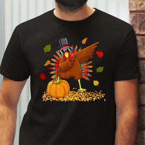 Dabbing Turkey Thanksgiving Day Pilgrim Boys Girls Funny Dab T Shirt 3 2