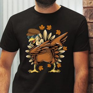 Dabbing Turkey Thanksgiving Day Pilgrim Boys Girls Funny Dab T Shirt 3 3