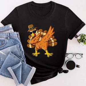 Thanksgiving Shirts Funny Dabbing Turkey Thanksgiving Day Cute T-Shirt