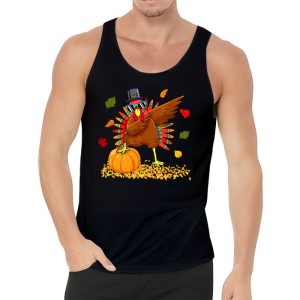 Dabbing Turkey Thanksgiving Day Pilgrim Boys Girls Funny Dab Tank Top 3 2