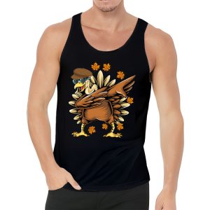 Dabbing Turkey Thanksgiving Day Pilgrim Boys Girls Funny Dab Tank Top 3 3