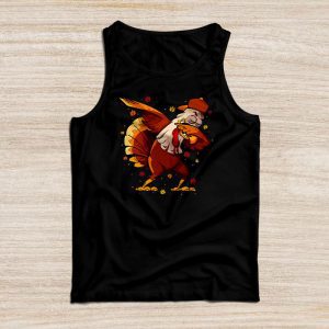 Dabbing Turkey Thanksgiving Day Pilgrim Boys Girls Funny Dab Tank Top