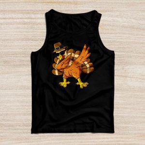 Dabbing Turkey Thanksgiving Day Pilgrim Boys Girls Funny Dab Tank Top