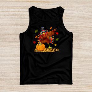 Dabbing Turkey Thanksgiving Day Pilgrim Boys Girls Funny Dab Tank Top