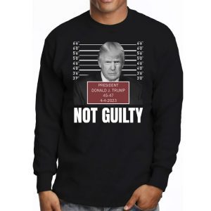 Donald Trump Police Mugshot Photo Not Guilty 45 47 President Longsleeve Tee 3 1