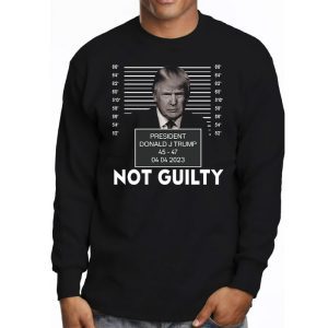 Donald Trump Police Mugshot Photo Not Guilty 45 47 President Longsleeve Tee 3 3