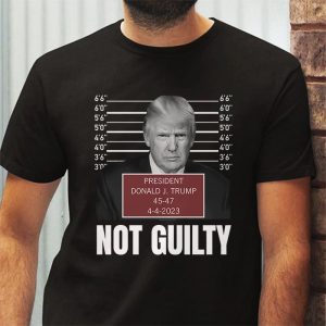 Donald Trump Police Mugshot Photo Not Guilty 45 47 President T Shirt 3 1