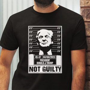 Donald Trump Police Mugshot Photo Not Guilty 45 47 President T Shirt 3 2