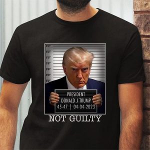 Donald Trump Police Mugshot Photo Not Guilty 45 47 President T Shirt 3