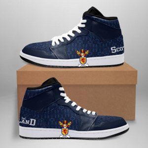 Duthie Family Crest High Sneakers Air Jordan 1 Scottish Home JD1 Shoes