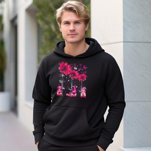 Faith Hope Love Pink Ribbon Gnome Breast Cancer Awareness Hoodie 3 1