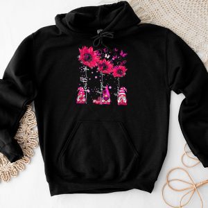 Faith Hope Love Pink Ribbon Gnome Breast Cancer Awareness Hoodie