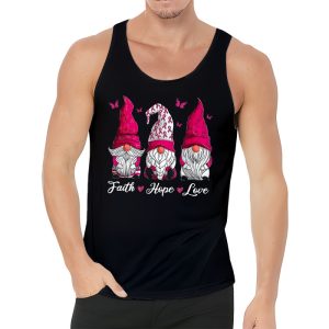 Faith Hope Love Pink Ribbon Gnome Breast Cancer Awareness Tank Top 3 2