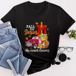 Thanksgiving Family Shirts Fall For Jesus He Never Leaves Special T-Shirt