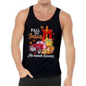 Fall For Jesus He Never Leaves Cross Jesus Christian Lover Tank Top 3 2