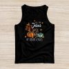 Fall For Jesus He Never Leaves Pumpkin Autumn Thanksgiving Tank Top
